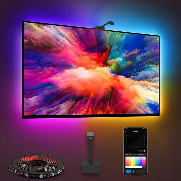 5M LED TV Bakgrunnsbelysning med USB og TV-kontroller