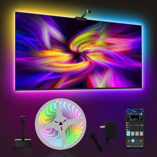 5M LED TV Bakgrunnsbelysning med USB og TV-kontroller