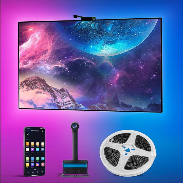 5M LED TV Bakgrunnsbelysning med USB og TV-kontroller