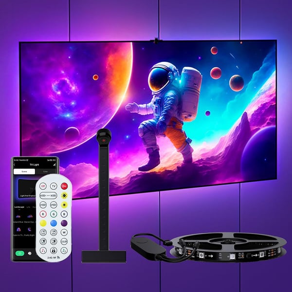 5M LED TV Bakgrunnsbelysning med USB og TV-kontroller