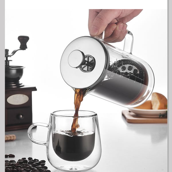 600ML Dobbelvegg French Press