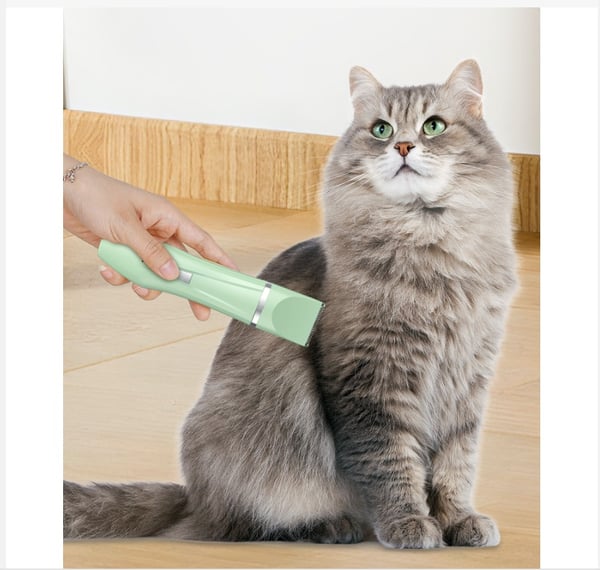 3-i-1 Pet Grooming Clipper: Full Body, Paw & Nail Care Green