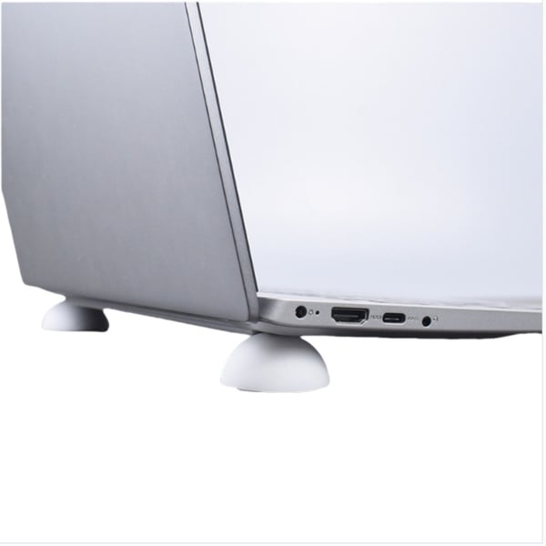 Mini Laptop Stand, Portable Silicone Laptop Feet - 4 Pack White
