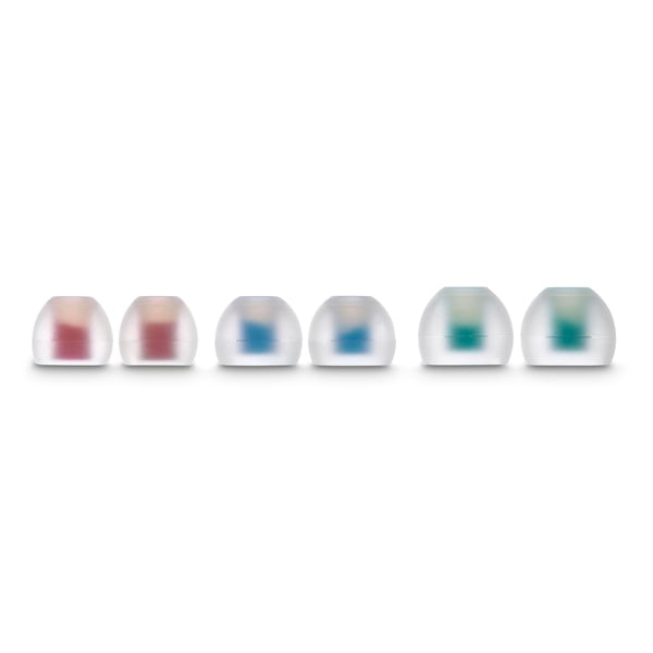 Erstatnings Øreputer Silicone 6-Pack Hvit