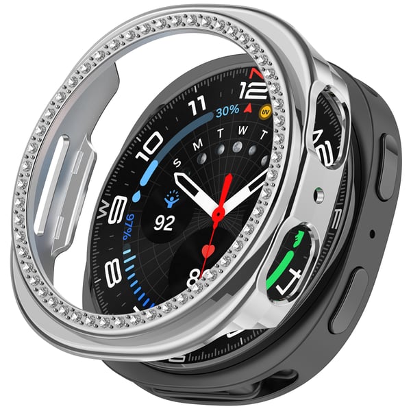 Stilig PC-deksel for Samsung Galaxy Watch 8 44mm Silver