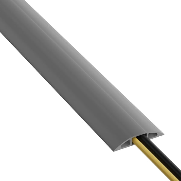 Kabelbeskytter Gulv Light Duty Fleksibel PVC Grå 1,8m