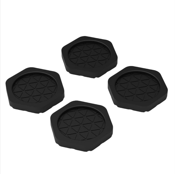 Anti-vibrasjonsputer for vaskemaskin - 4-pakning Black