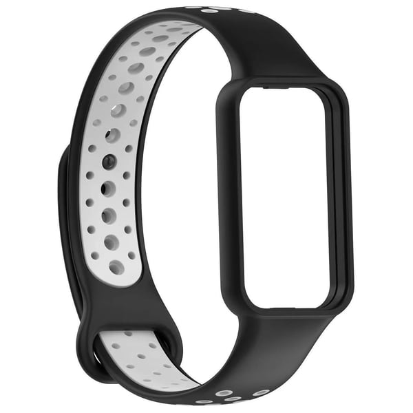 Kompatibelt med Redmi Band2 Svart og Grå TPU Armbånd med Dobbel Farge, Komfortabel og Svettebestandig Black+Grey