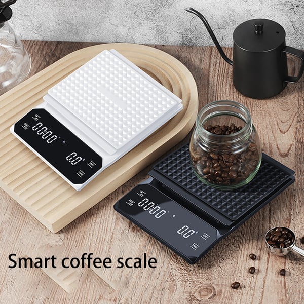 Presisjons kaffevekt - med anti-skli matte White