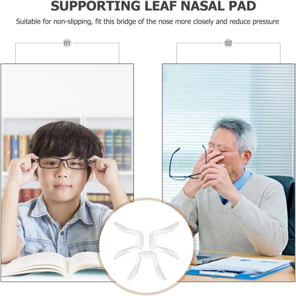 Komfortable neseputer med sal (5-pakning) for briller