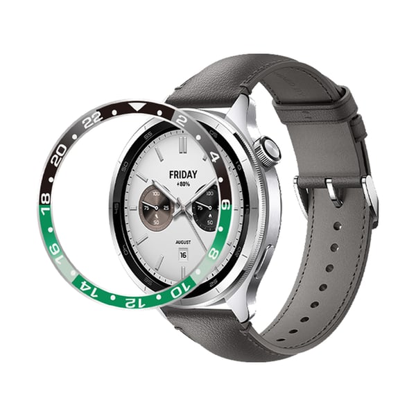 Stilfuld Bezel til Xiaomi Watch S3/S4 Green+Black