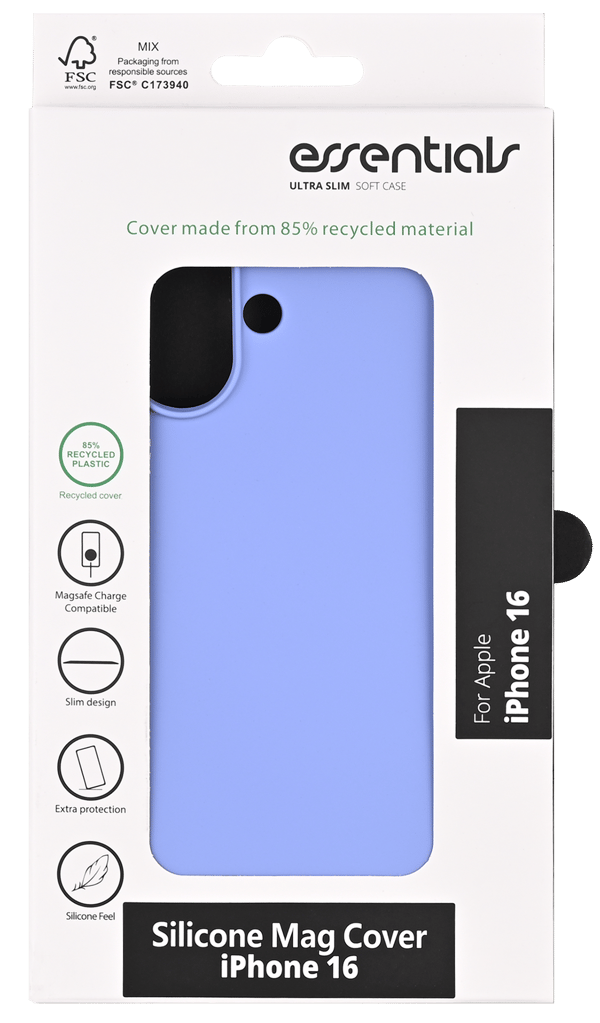 iPhone 16 Silicone Mag bagcover, genbrugt, blå