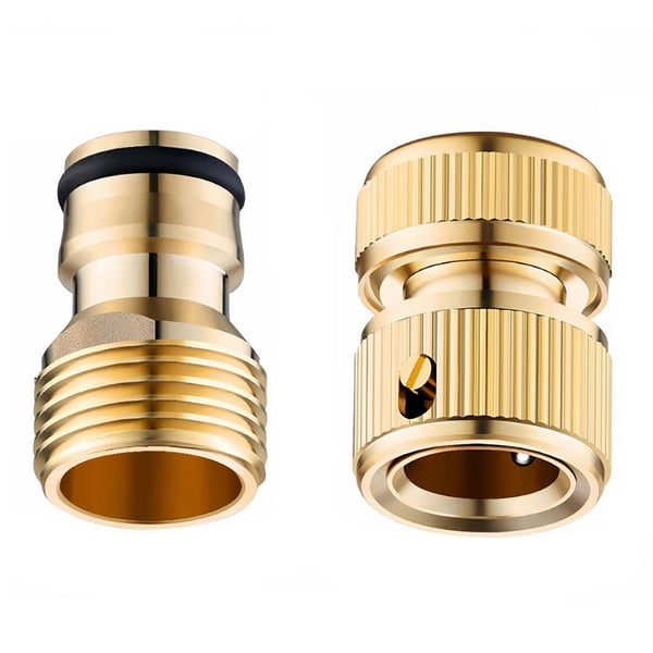 Messinkinen hanaliitin - Sarja 3 (1/2" letkuliitin + 1/2" ulkokierreliitin)