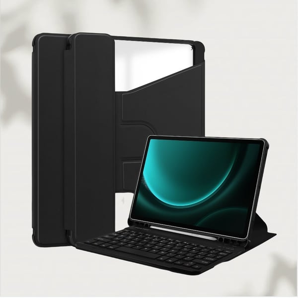 360° Roterende Stativ Bluetooth-Tastatur og Beskyttelsesdeksel for compatible with Samsung Tab A9 PLUS X210/216/218 11-tommer