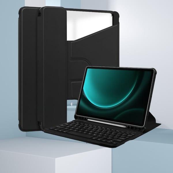 360° Roterende Stativ Bluetooth-Tastatur og Beskyttelsesdeksel for compatible with Samsung Tab A9 PLUS X210/216/218 11-tommer