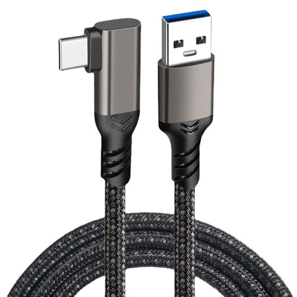 VR Datakabel Type-C Vinkel - Link Streaming Kabel for Oculus Quest 2 og Andre Type-C Enheter 3m