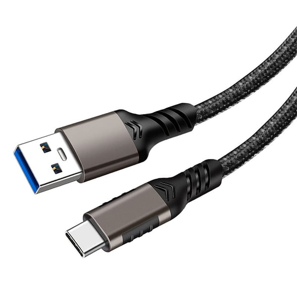 2-Pack USB-C til USB 3.2 Kabel, Fleksibel Nylonflettet Ledning for Rask Dataoverføring og 60W PD Lading 1.5m