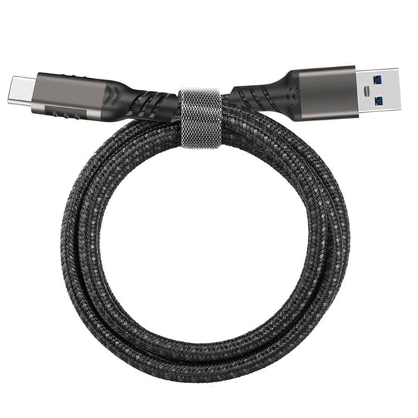 2-Pack USB-C til USB 3.2 Kabel, Fleksibel Nylonflettet Ledning for Rask Dataoverføring og 60W PD Lading 1.5m
