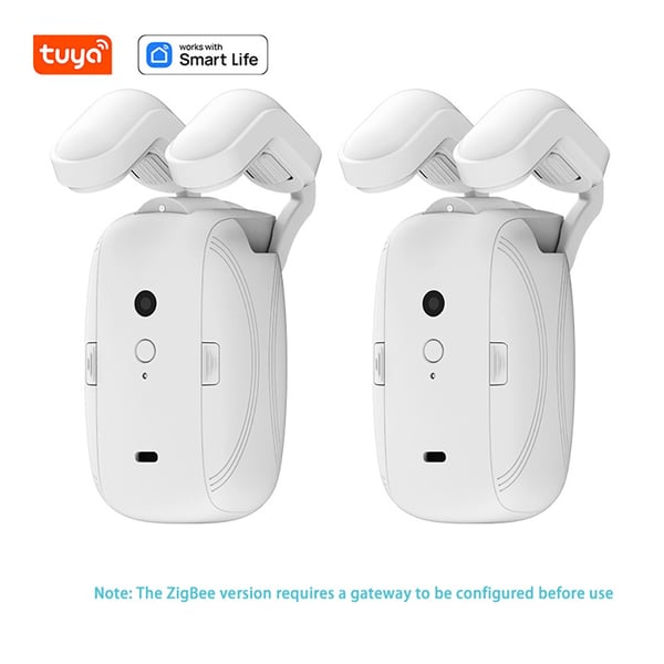 Älykäs sähköverhomoottori - ZigBee kaksoisavautuva roomalainen tanko, Tuya Smart Home WiFi automaattinen verho