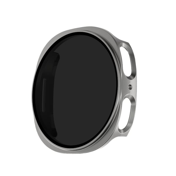 44mm Näytönsuoja ja Suojakuori Samsung Watch8 -yhteensopiva, Tummanharmaa PC Materiaali, Näytön Suojaukseen ja Iskunkestoon Grey M