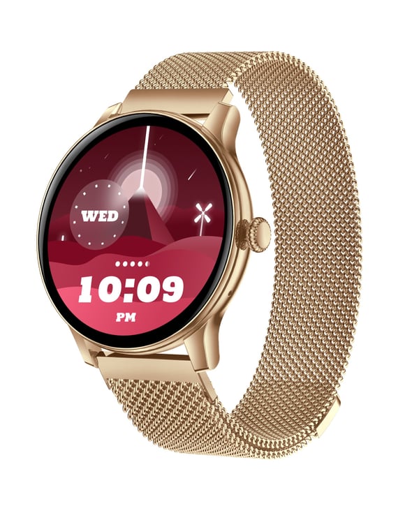 Multifunksjonell Smartklokke med Bluetooth-samtaler, Helseovervåking og Lang Batterilevetid Gold