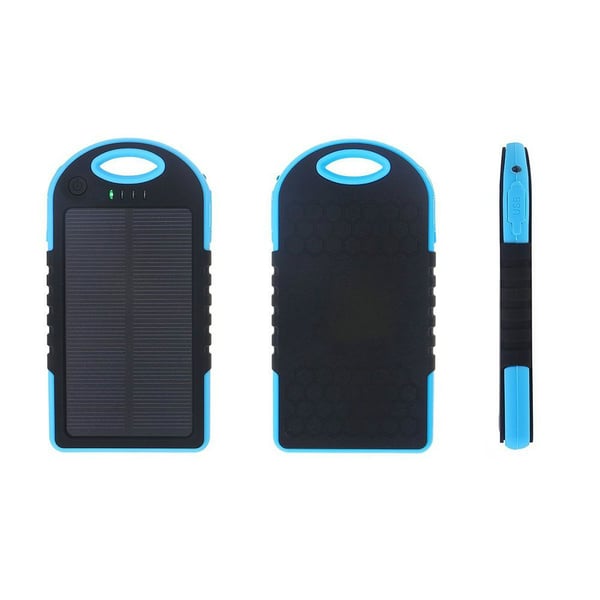 Powerbank 5000 mAh - vandtæt - blå