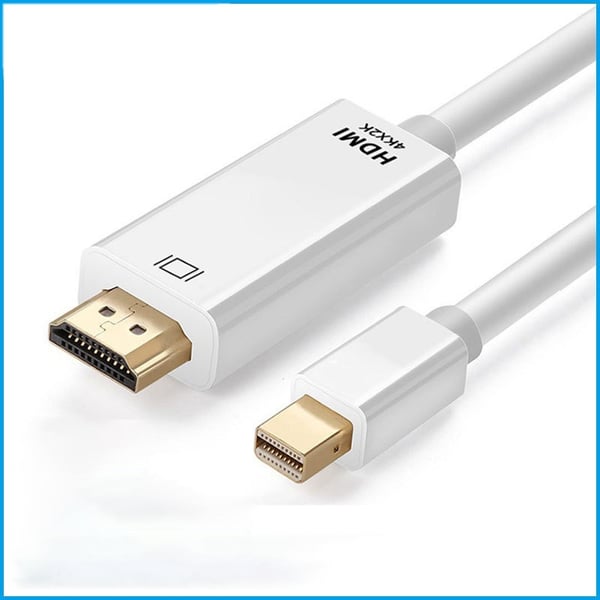 Mini DisplayPort (DP) til HDMI-kabel 4Kx2K Hvit - 1.8m - For MacBook og mer