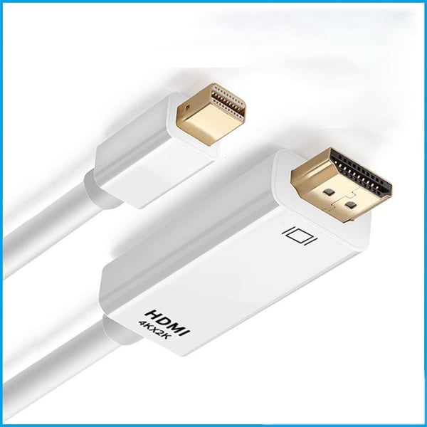 Mini DisplayPort (DP) til HDMI-kabel 4Kx2K Hvit - 1.8m - For MacBook og mer