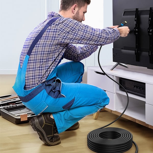 HDMI-kabel for 4K TV, PC og projektor - Koble til PS5/PS4, Xbox og mer for en optimal visningsopplevelse 1 m