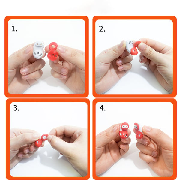 Silikon ørepropper for Samsung Galaxy Buds Live - 8 par, blandede farger, komfortabel passform