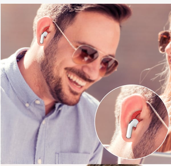 Silikone ørepropper til Kompatibel med APPLE AirPods 4 - Beskyttelse, komfort og stil i blandede farver