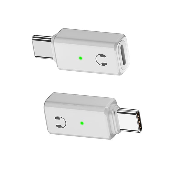 Lightning (naaras) - USB-C (uros) -kuulokeadapteri: Kuuntele, soita ja ohjaa musiikkia laadukkaasti White