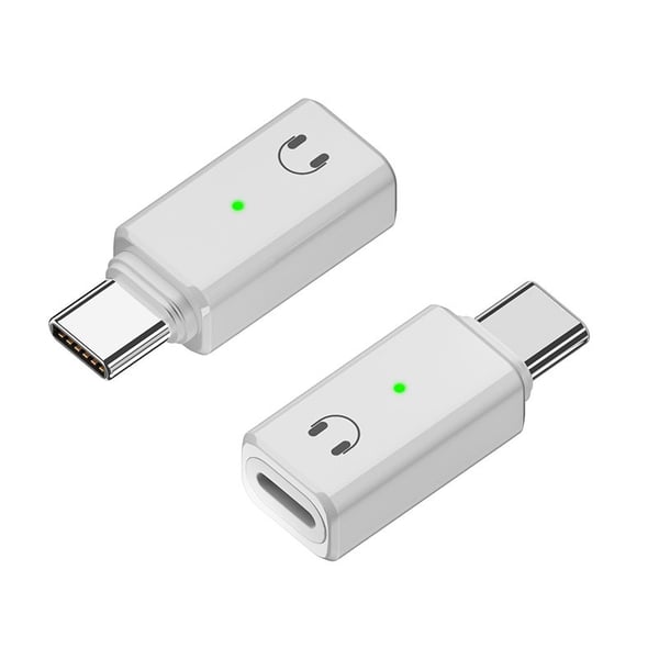 Lightning hun til Type-C han lydadapter til Apple 15 - HiFi lydkvalitet og opkaldsfunktion White