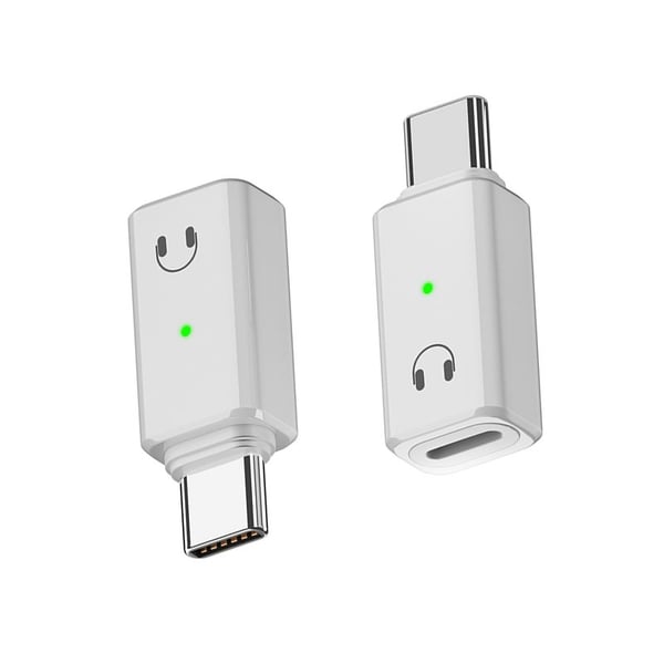 Lightning hun til Type-C han lydadapter til Apple 15 - HiFi lydkvalitet og opkaldsfunktion White