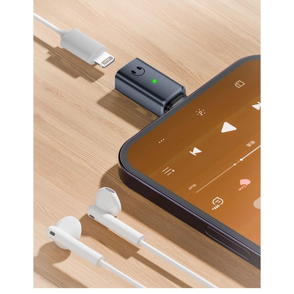 Lightning hun til Type-C han lydadapter til Apple 15 - HiFi lydkvalitet og opkaldsfunktion White