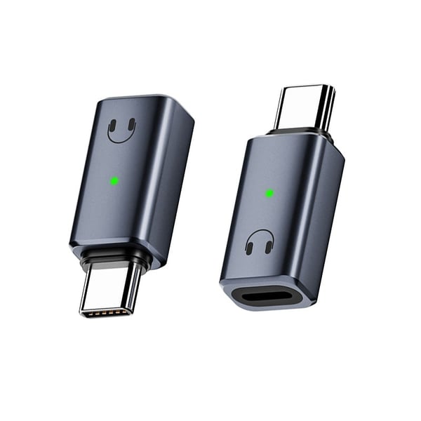 Lightning hun til Type-C han lydadapter til Apple 15 - HiFi lydkvalitet og opkaldsfunktion Grey