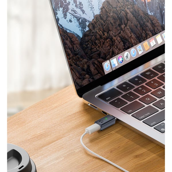 Lightning hun til Type-C han lydadapter til Apple 15 - HiFi lydkvalitet og opkaldsfunktion Grey