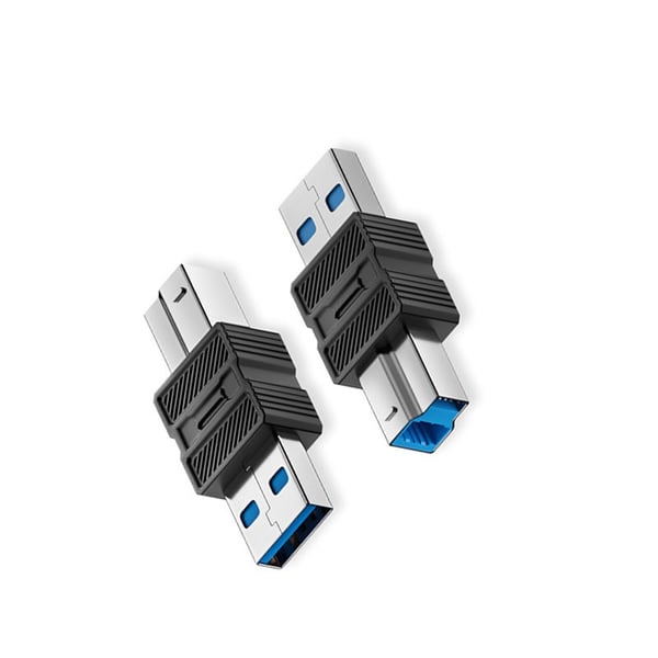 USB 3.0 B Hann (M) til A Hann (USB-M) Adapter (2-pakning) - Høyhastighets Overføring for Skrivere og Harddisker