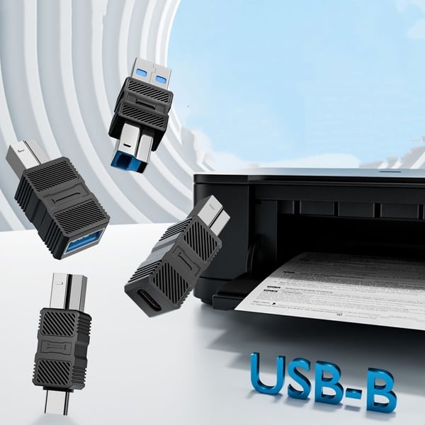 USB 3.0 B Hann (M) til A Hann (USB-M) Adapter (2-pakning) - Høyhastighets Overføring for Skrivere og Harddisker