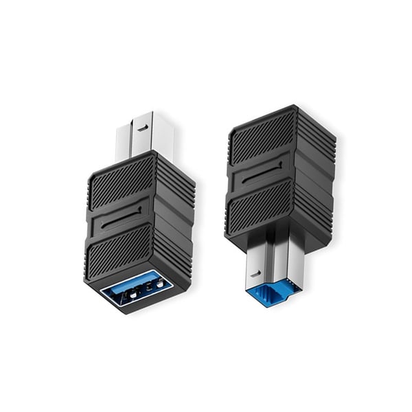 USB 3.0 B Hann til A Hunn Adapter - Koble til Skrivere, Harddisker og Mer (2-pakning)