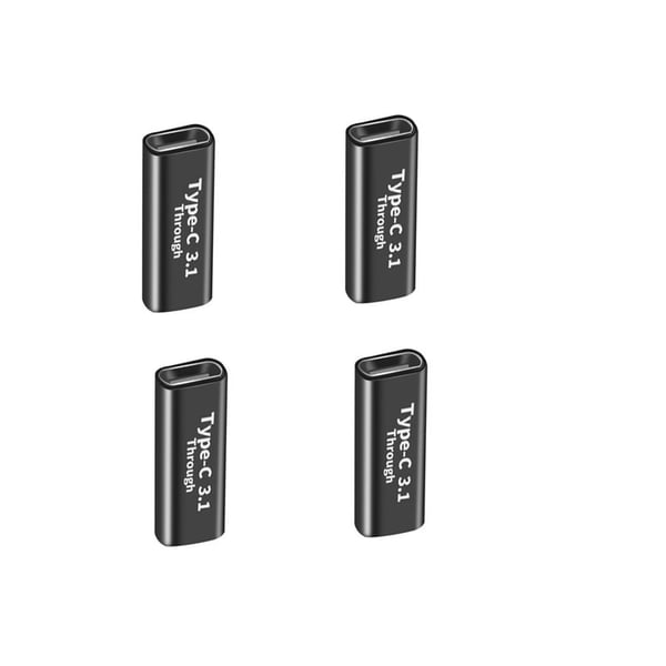 TYPE-C hun til TYPE-C hun 3.1 adapter (4 stk.) - Understøtter hurtig opladning og 10 Gbps dataoverførsel