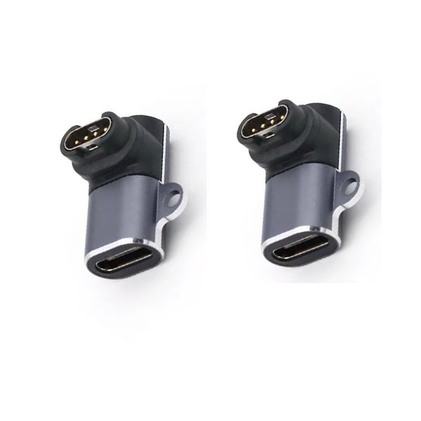 Lightning hunn til Garmin klokkeadapter - Stående vinkeldesign - 2 stk
