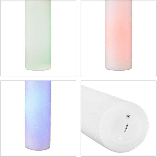Fargerike LED-skumlysstaver, 12 stk - Perfekt for fester, konserter og arrangementer