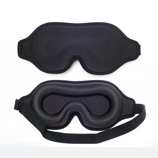 3D-unimaski silkkijäällä – täydellinen valonesto, mukavuus ja hengittävyys matkoille ja päiväunille Black