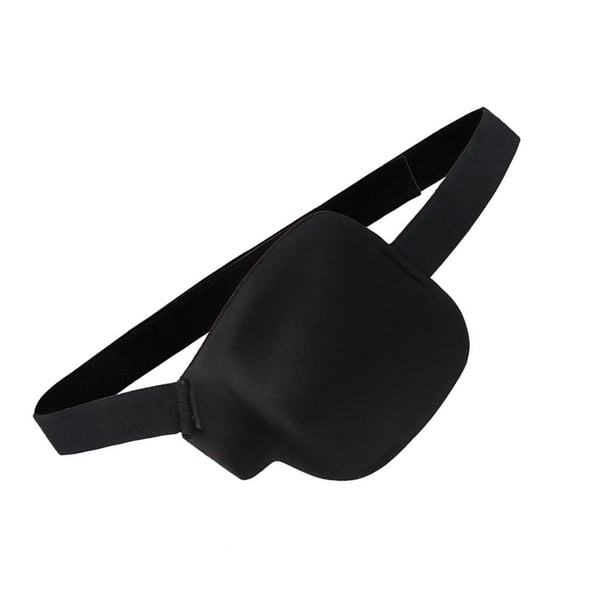 Syvä musta 3D-muotoiltu silmälappu aikuisille ja lapsille – mukava ja hengittävä, säädettävä päänympärys left side Syvä musta 3D-muotoiltu silmälappu aikuisille ja lapsille – mukava ja hengittävä, säädettävä päänympärys left side