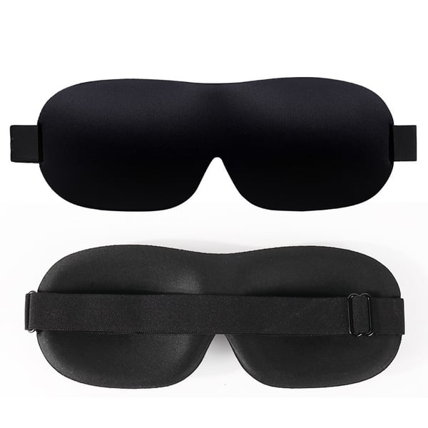 Silmälasit - Valoa estävät unimaskit, 3D-stereoskooppiset lentomatkaunimaskit, säädettävät silmälasit ilman nenäsiipiä Black