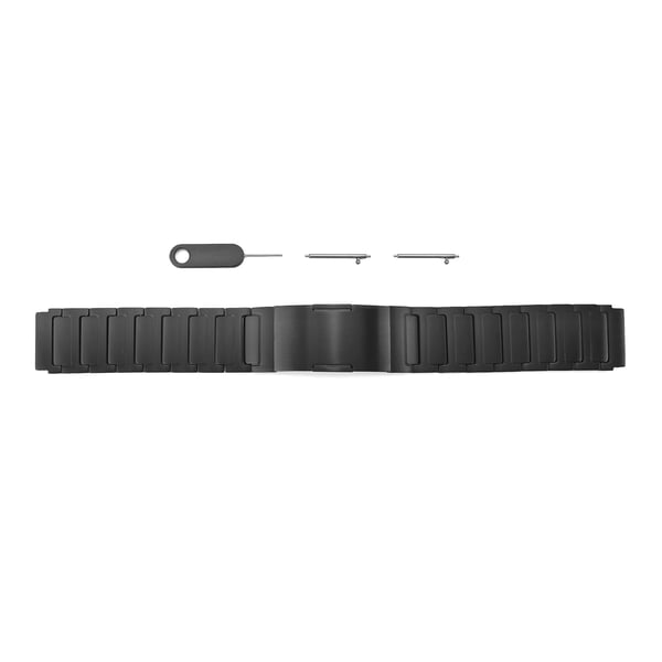 Kompatibelt med Huawei WATCH5 titanlegering armbånd i metall med foldelås, 18,3 cm lengde Black 42 mm