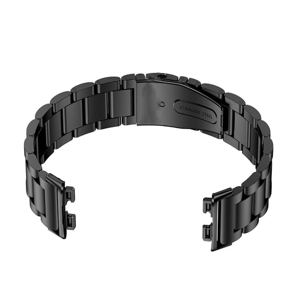 Metallarmbånd for Kompatibel med Huawei Band 10 - Stilfullt erstatningsarmbånd i rustfritt stål Black