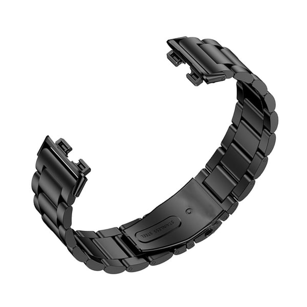 Metallarmbånd for Kompatibel med Huawei Band 10 - Stilfullt erstatningsarmbånd i rustfritt stål Black