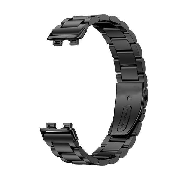 Metallarmband för Huawei Band 10 - Stilrent rostfritt stålarmband för Huawei Band 9/8 Black